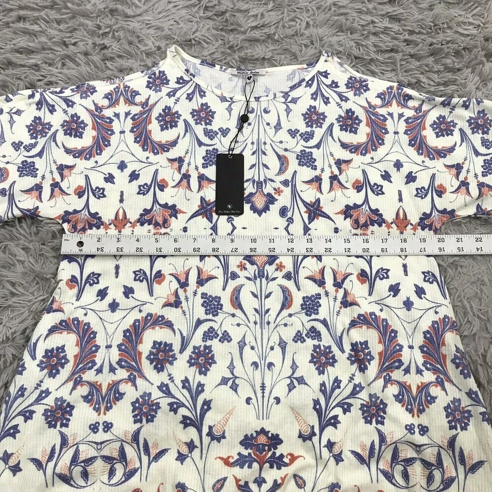 WILDFOX Swim Top S Ribbed Tunic Cover-Up NWT Munich American‎ Paisley